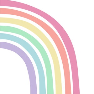 Pastel Rainbow Wall Art Set of 2 Prints or Canvases, Boho Rainbow ...