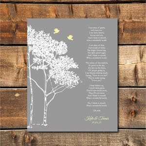 First Anniversary Gift, Wedding Song Lyric Art, Anniversary Gift, Personalized Wedding Gift, Bridal Shower Gift, Gifts for Couple - 8&quot;x10&quot;