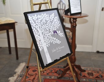 Printable Wedding Guest Book Tree, Last Minute Guest Book, Wedding Guest Book TRee, 16x20-150 Signature Keepsake Guestbook Poster