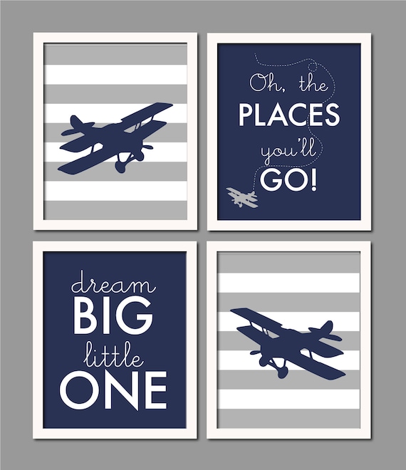 Oh The Places You Ll Go Airplane Nursery Airplane Decor Etsy