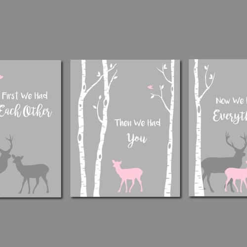 Deer Nursery Decor Girl First We Had Each Other Baby Girl Etsy