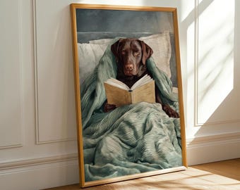 Schokolade Labrador Labrador Hund Kunstdruck • Hunde Illustration