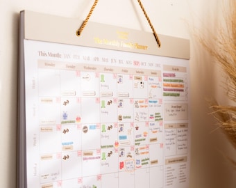 Monthly Family Planner with Stickers, Undated Calendar, Organised Mums