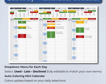 Coparenting Calendar, Coparent Schedule Tracker, Coparenting SpreadSheet, Monthly Custody Log, Excel Google Sheets Spreadsheet Template
