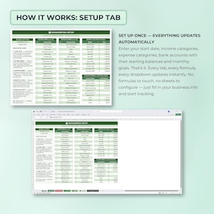 Small Business Bookkeeping Spreadsheet, Income Expense Tracker, Profit Dashboard, Sales Tax, Excel Budget Template, Annual Monthly Overview