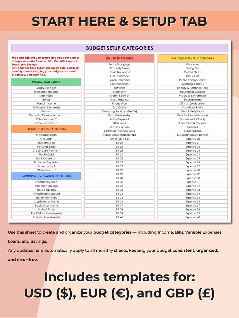 Simple 2026 Budget Planner, Excel & Google Sheets Budget Spreadsheet, Budget Paycheck Template, Excel Budget Template, Budget Tracker Sheet