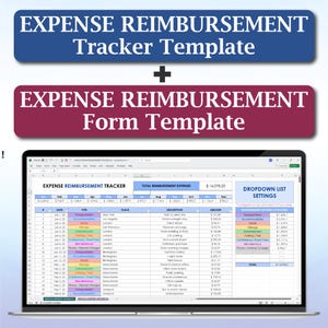 Business Expense & Reimbursement Tracker Template, Excel, Google Sheets + PDF, Employee Travel Expense Log, Work Trip Expense Report