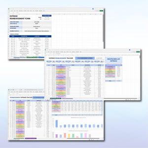 Travel Expense Log, Expense Reimbursement Tracker Spreadsheet Template, Employee Expense Report Template, Business Trip Expense Sheet