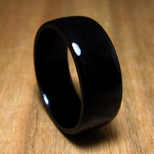Bentwood Ring, Ebony Ring Handcrafted from Gabon Ebony , Wedding Ring, Engagement Ring, Anniversary Ring, Echo Ring, Recycled Ring, Wood