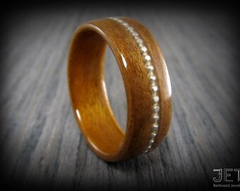 Walnut Bentwood Ring, Sterling Silver Ring, Wooden ring, Bentwood Ring, Custom Ring, Womans Ring, Bentwood Ring,  Ring, jetbentwoodjewelry
