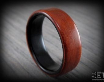 Mans Wooden Ring-Christmas Gift-Wedding Ring-Bentwood Band-Custom Wood Ring-Wood Ring for Woman-Custom Made-Chakote Kok Wood Ring With Ebony