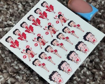 Betty Boop Waterslide Decals for Nails