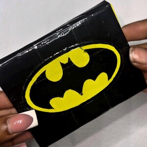 Handgeschnittene Batman Leporello Geldbörse