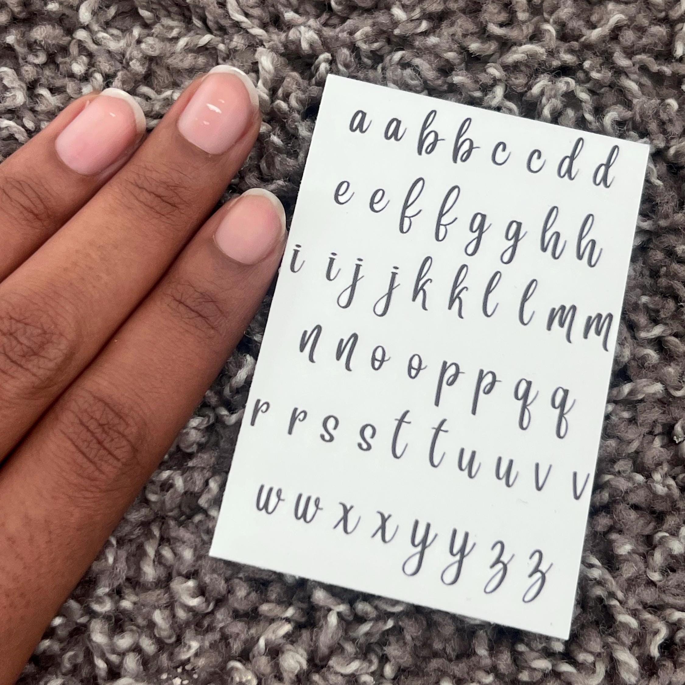 Cursive Letters Waterslide Decals for Nails - Etsy