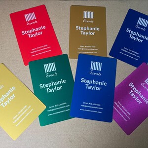 Custom Laser Engraved Metal Business Cards
