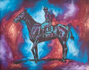 Oliver Lewis & Aristides - 1st Kentucky Derby Winner - Art Print