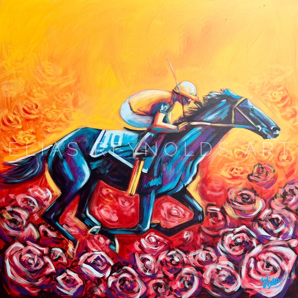 Running on Roses Art Print