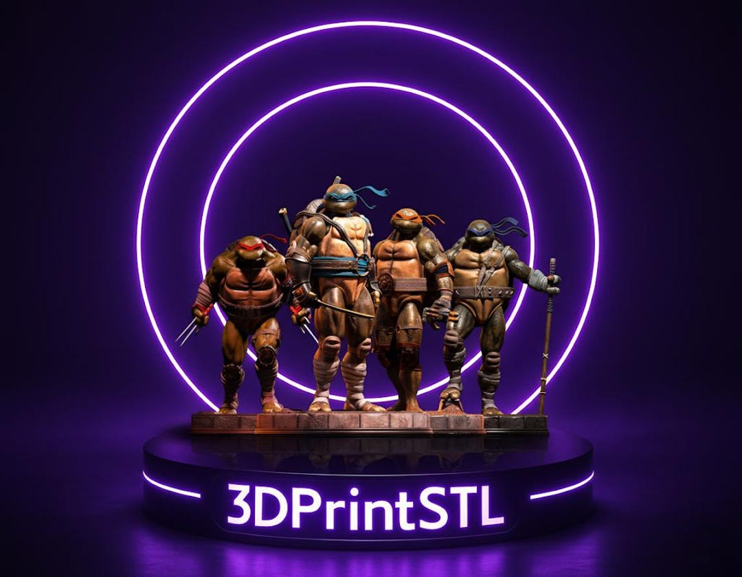 TMNT Four Turtles STL Pack | Teenage Mutant Ninja Turtles 3D Print File ...