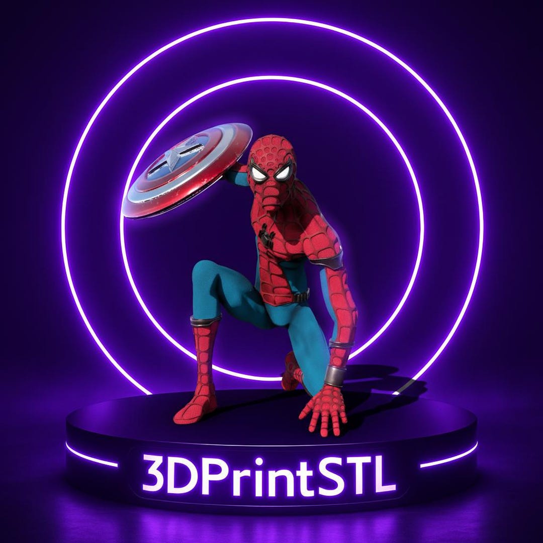 Spiderman STL 3D Print File | Civil War Movie Statue | Marvel 3D ...
