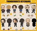 THUNDERBOLTS 2.5” Clear Acrylic Keychain with hanging charms || PREORDER || product logo