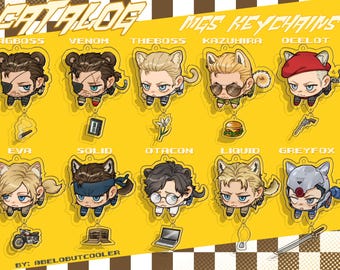 MGS Keychains with charms //1.6 inches || PRE-ORDER||