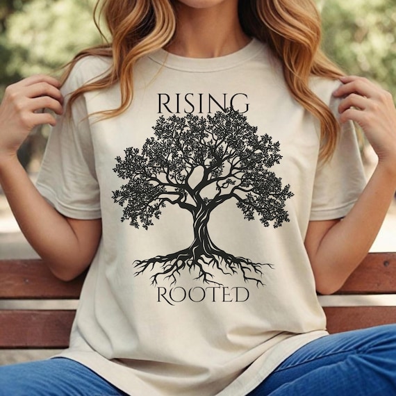 Rooted Rising Design Png, Rooted Tree Design, T-shirt PNG,SVG,JPG, Svg Design, Nature Design