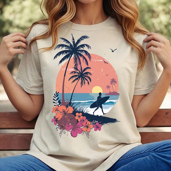Summer Png, Beach Png, Flowers Png, Colorful Summer Png, Trendy Png, T-Shirt Design, T-shirt PNG,SVG,JPG ,svg Design