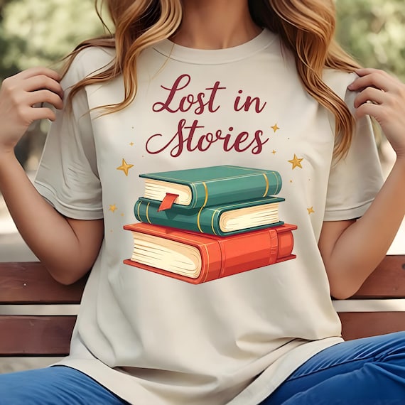 Lost In the Stories Book Png, Sublimation Design, T-shirt PNG,SVG,JPG ,Svg Design, Bookish Png, Book Lover Png, Vintage Png,Coffe Book png
