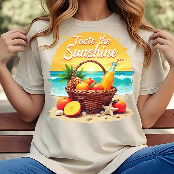 Taste The Sunshine Design: Summer Vibes PNG SVG JPG (Digital Download