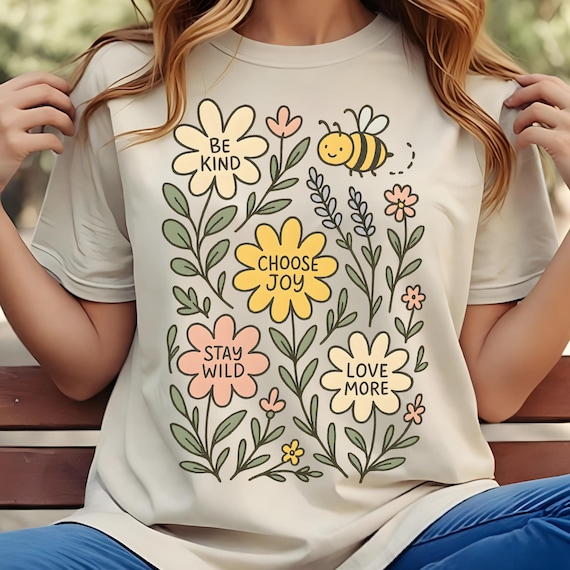 Boho Floral Png, Flowers Png, Motivational Png, Kindness Png, Positive Png, T-shirt PNG,SVG,JPG Design Sublimation design, Mental Health Png