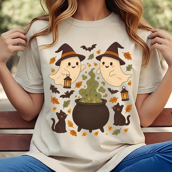 Halloween Ghost Png, Spooky Season Png, Sublimation Design, Trendy Halloween Design, Tshirt PNG,SVG,JPG, Cute Halloween Png, Ghost Shirt Png