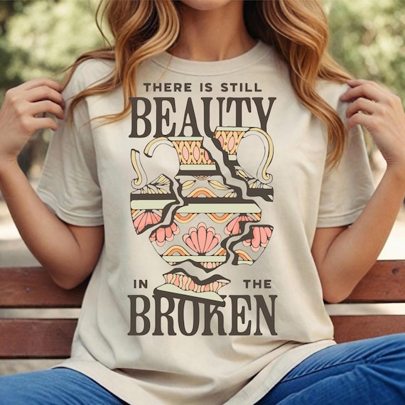 Beauty In Broken Design PNG SVG JPG: T-Shirt Design (Digital Download