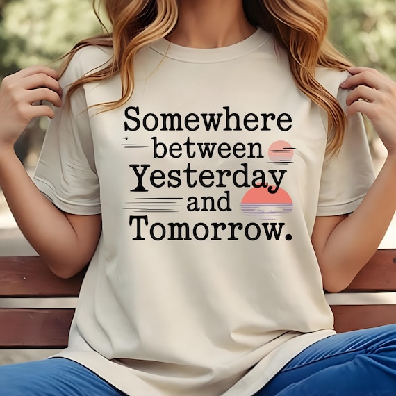 Retro T-Shirt Design: Yesterday and Tomorrow PNG SVG JPG (Digital Download)