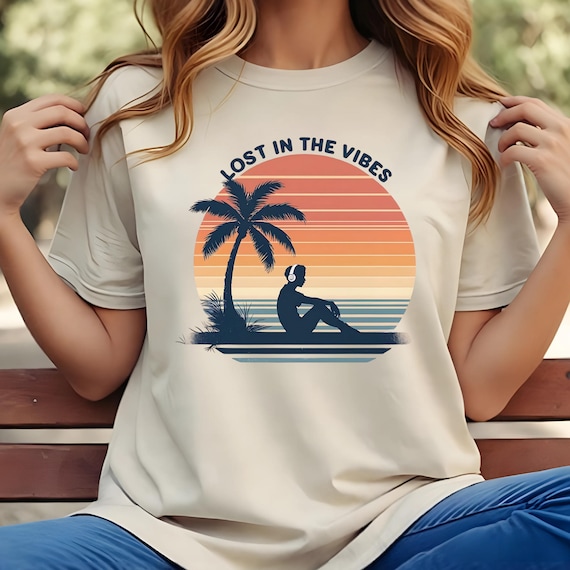 Retro Summer Vibes Design: T-Shirt PNG SVG JPG (Digital Download)