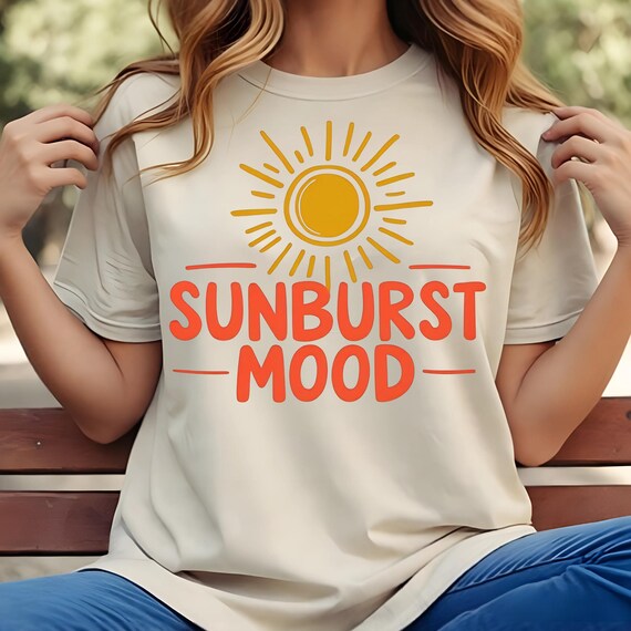 Sunburst Mood Design: Summer Sublimation Graphics (PNG, SVG, JPG Digital Download