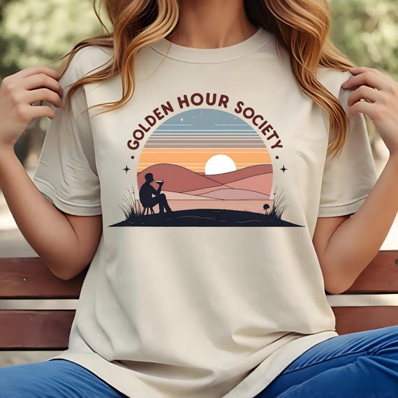 Summer Sunset Graphic Design: Golden Hour PNG SVG JPG (Digital Download)