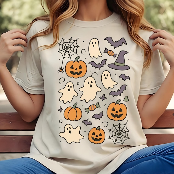 Retro Halloween Ghost PNG: Spooky Season Design (Digital Download SVG, JPG