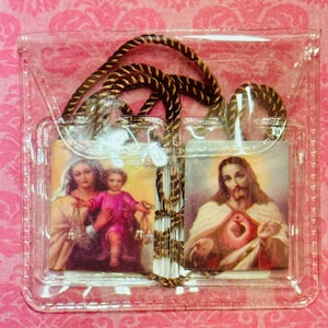Scapular of the Virgin of Carmen and the Sacred Heart of Jesus