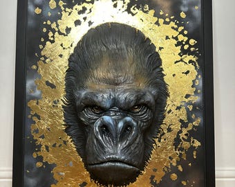 Gorilla plaster bas relief