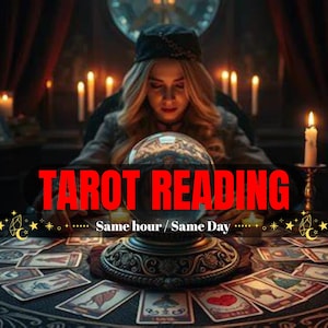 Lecture de tarot à la même heure, lecture de tarot amoureux, lecture de cartes de tarot de taille moyenne, lecture psychique, lecture de tarot amour, lecture de tarot le même jour