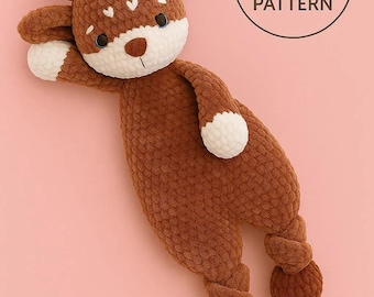 Deer Lovey Crochet Pattern – Amigurumi Baby Snuggler Toy PDF Tutorial