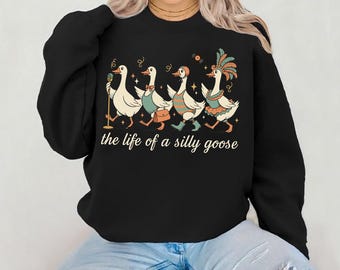 Camiseta "La vida de un ganso tonto" y camiseta divertida de animal, camiseta de ganso lindo para amantes de las aves, fanáticos de los animales de granja y coleccionistas de gansos