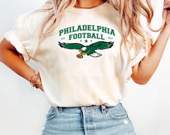 Philadelphia Football T Shirt or Sweatshirt Vintage Eagle Graphic TEE Funny Football Fan Game Day Outfit Tailgate Sports Gift