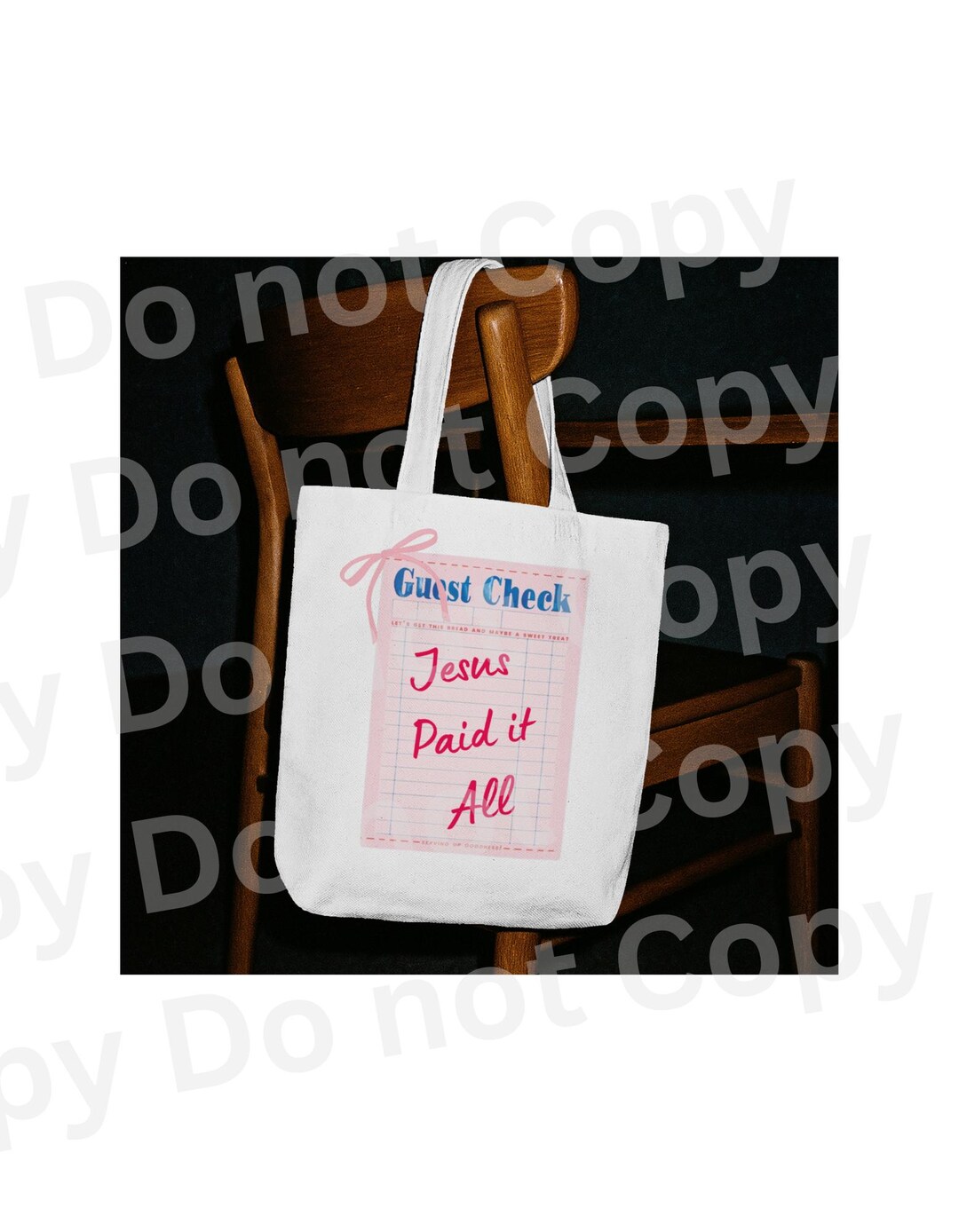 Jesus Paid It All Guest Check Digital Design | Retro Pink PNG ...