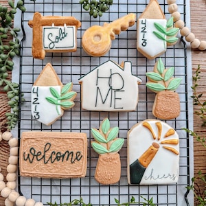 Realtor Decorated Sugar Cookie Set, Housewarming Gift, Realtor Closing Gift, Real Estate Themed Cookies, New Home Gift Idea