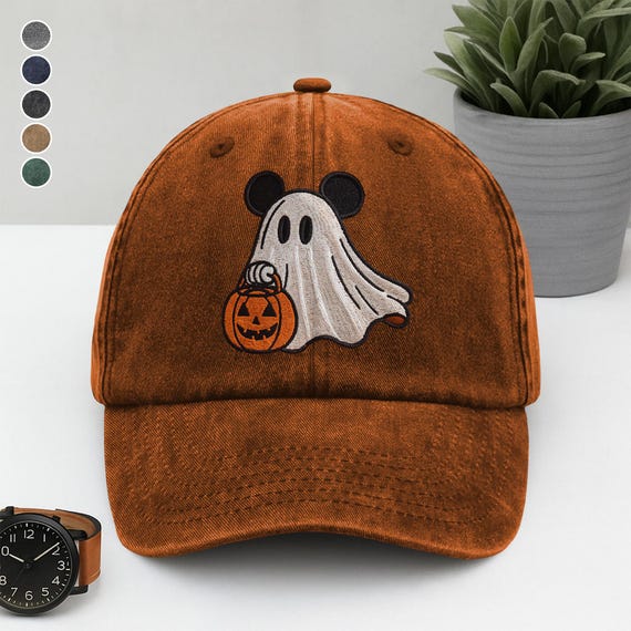 Disney Halloween Embroidery Hat Mickey Mouse, Halloween Disney Trip Spooky Embroidered Hat, Disney Family Vacation
