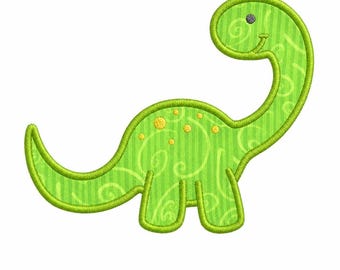Brontosaurus Dinosaur G APPLIQUE Machine Embroidery Digital Designs Baby, Toddler, Boy Girl, Teen, Women, Home