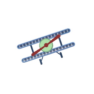 Bi Plane APPLIQUE Machine Embroidery Design