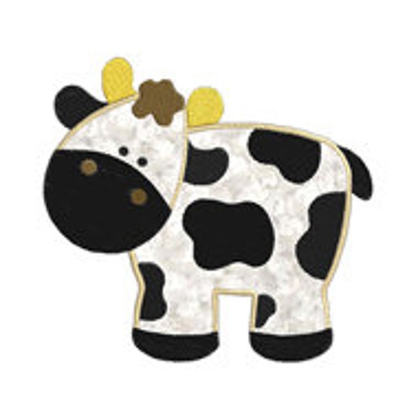 Cow Farm Animal Individual APPLIQUE Machine Embroidery Designs