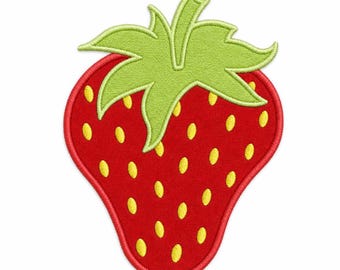 Strawberry Fruit Individual APPLIQUE Machine Embroidery Digital Design Baby, Toddler, Boy, Girl, Teen, Women, Home, Nursery, Bedroom